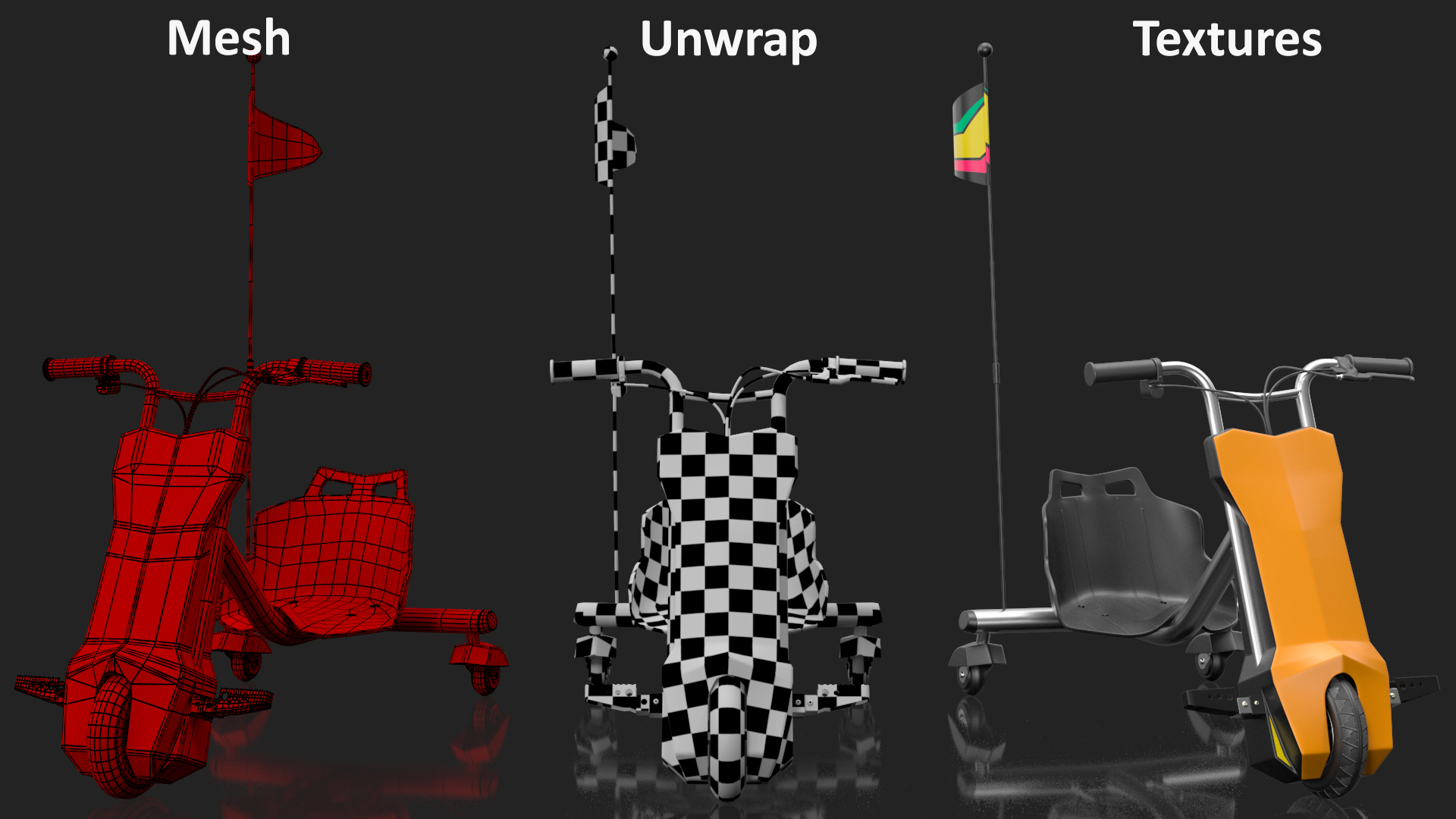 3D Electric Drift Tricycle model