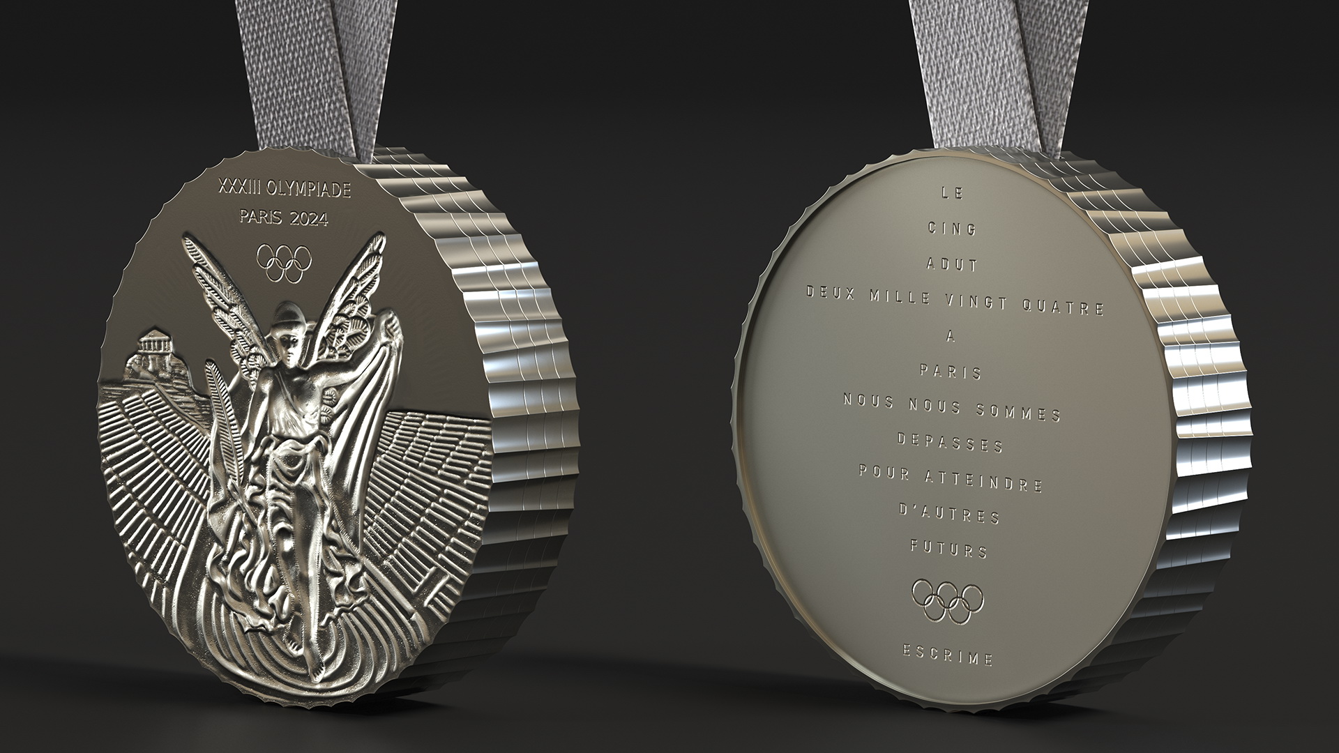 3D model Olympic Silver Medal 2024
