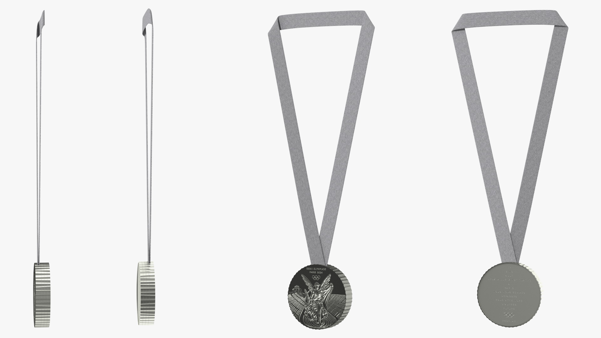 3D model Olympic Silver Medal 2024