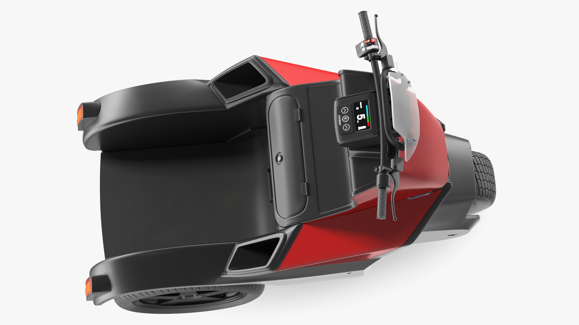3D Electric Bike Red Light model