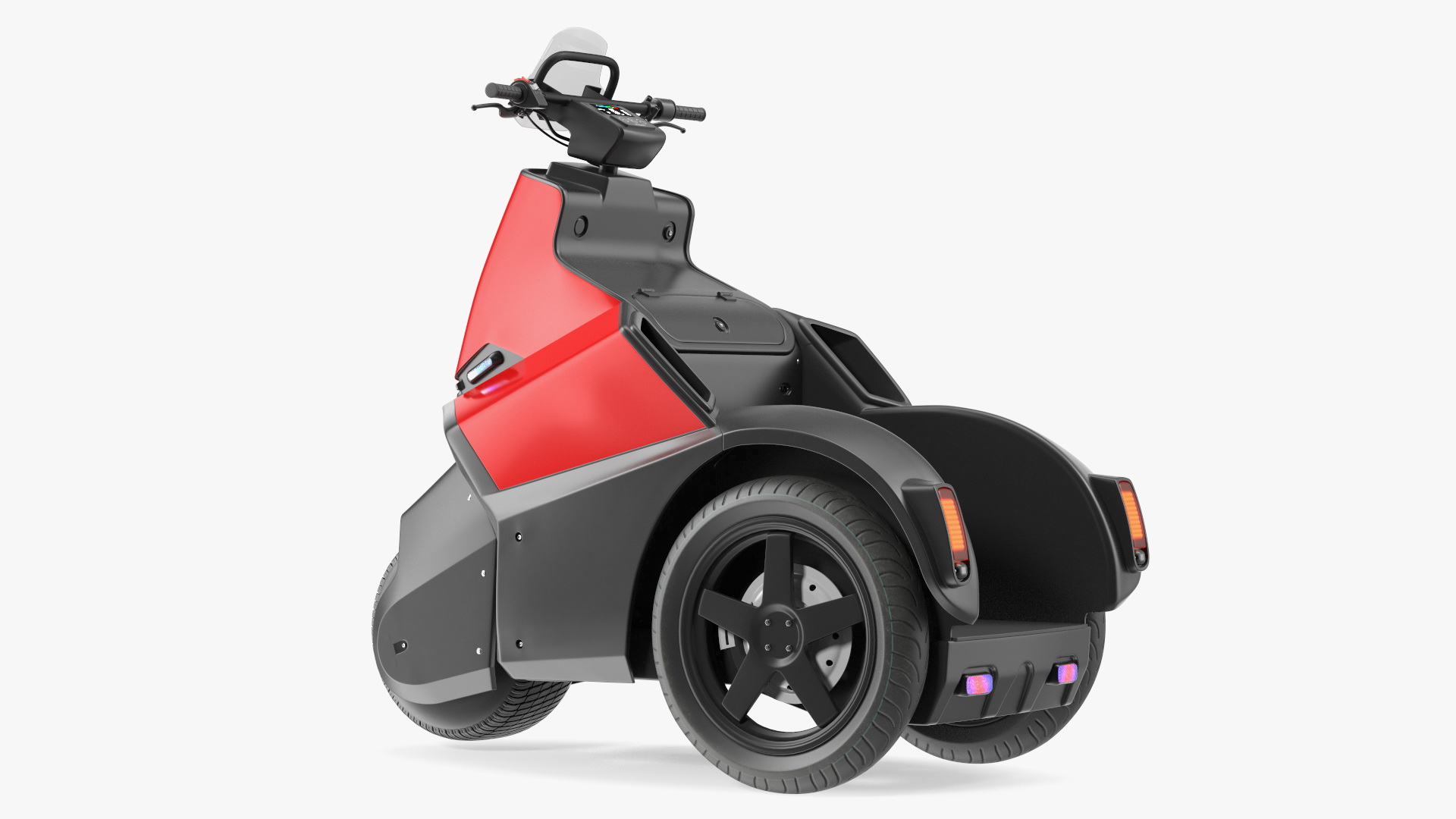 3D Electric Bike Red Light model
