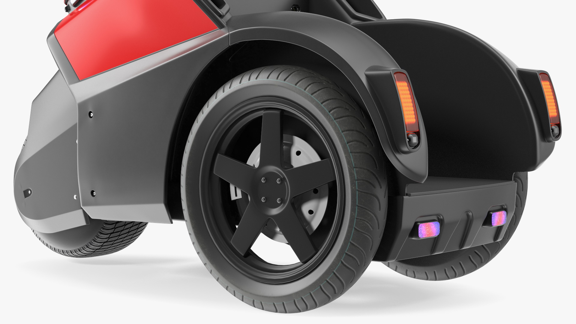 3D Electric Bike Red Light model