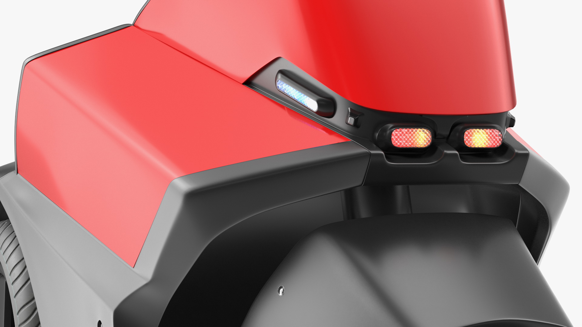 3D Electric Bike Red Light model