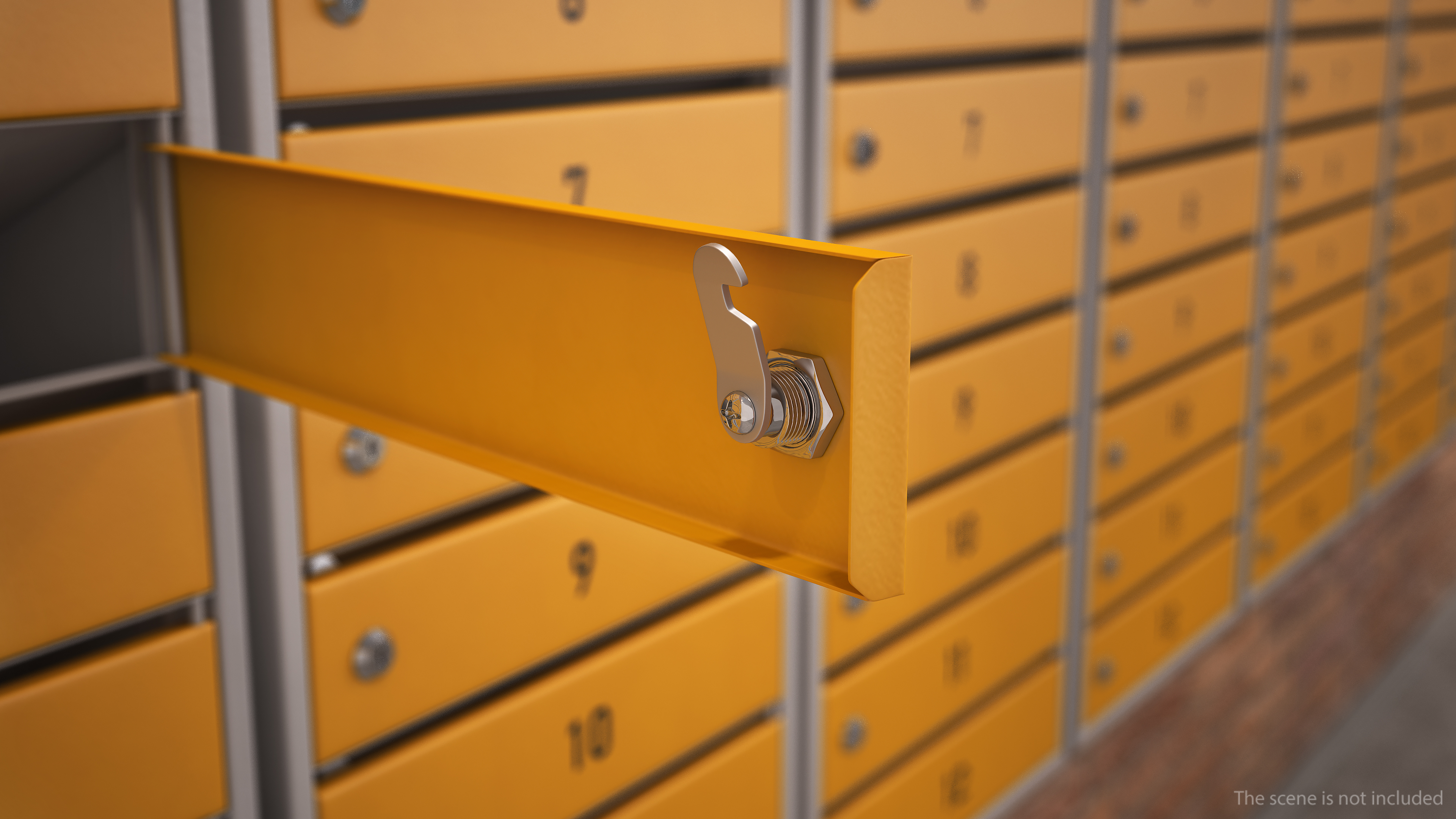 3D Block of 12 Apartment Mailboxes