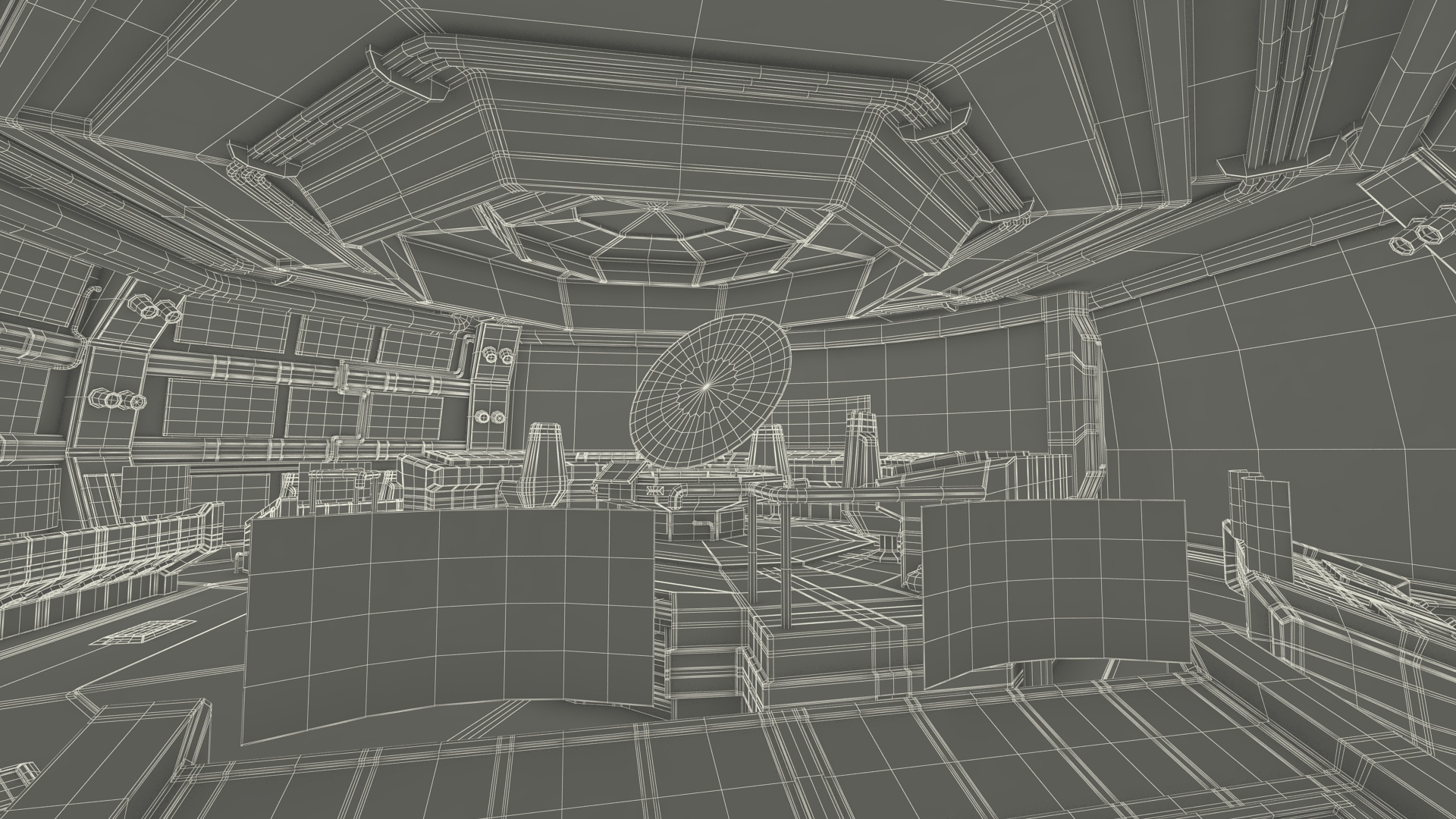 3D Futuristic Science Fiction Command Center