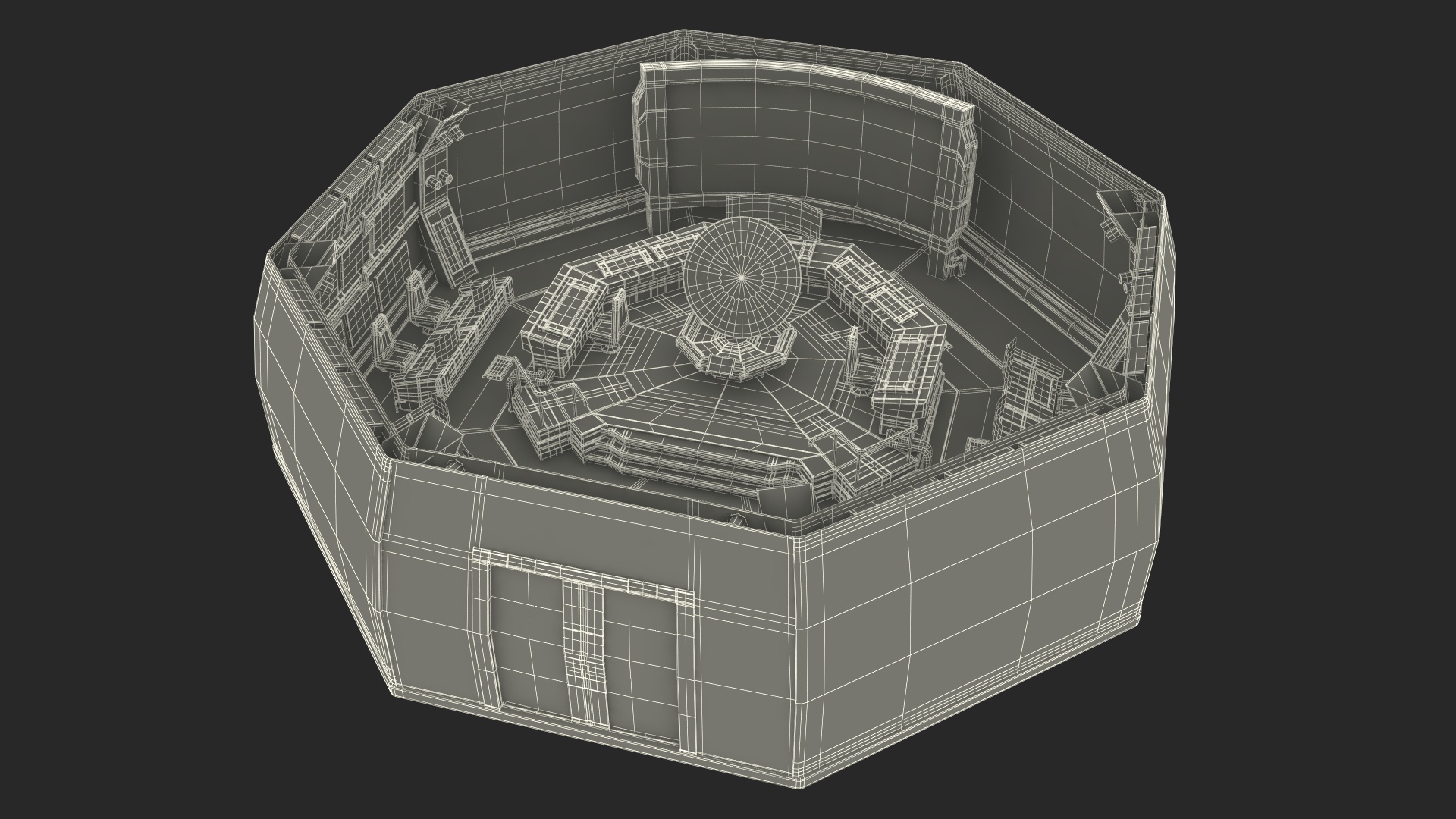 3D Futuristic Science Fiction Command Center