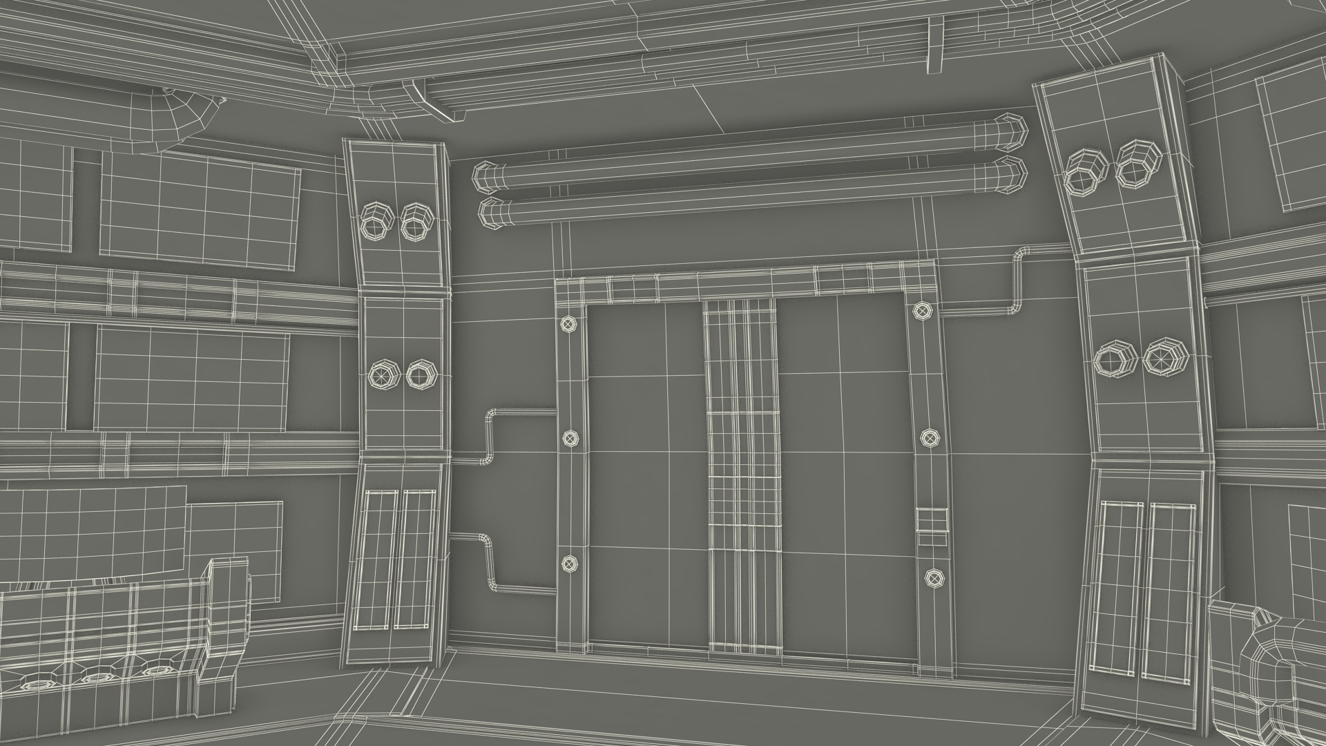 3D Futuristic Science Fiction Command Center