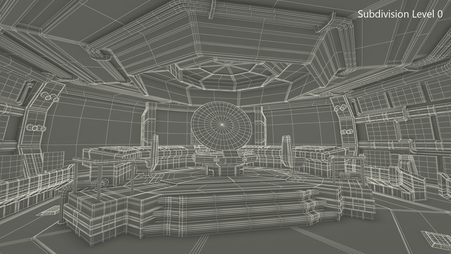 3D Futuristic Science Fiction Command Center