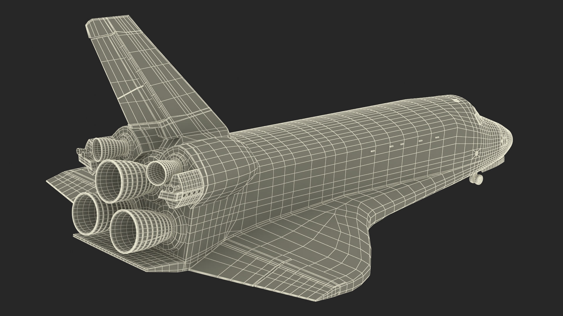 3D NASA Space Shuttle Discovery model