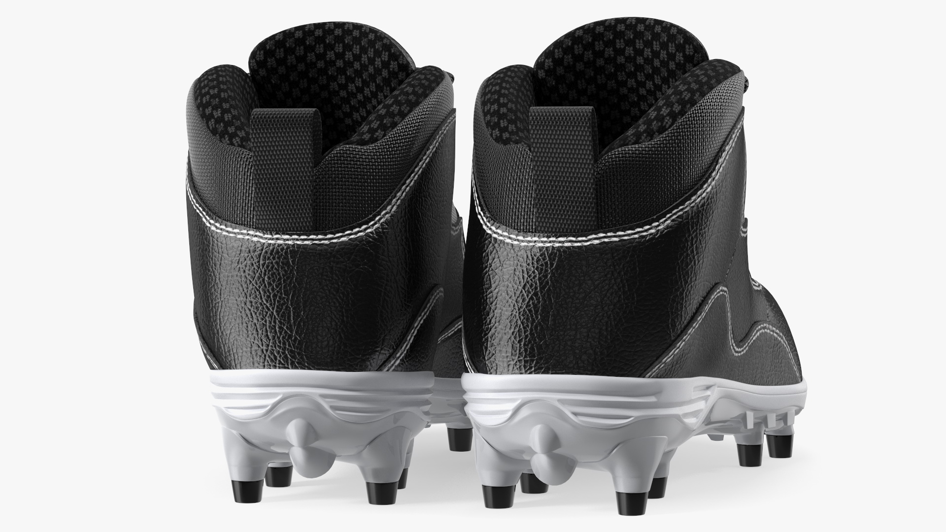 3D Baseball Cleats Black