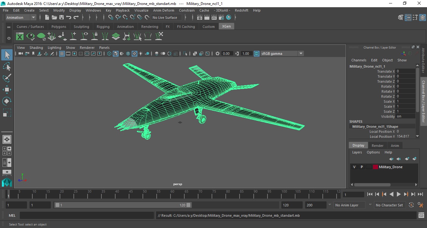 Military Drone 3D model