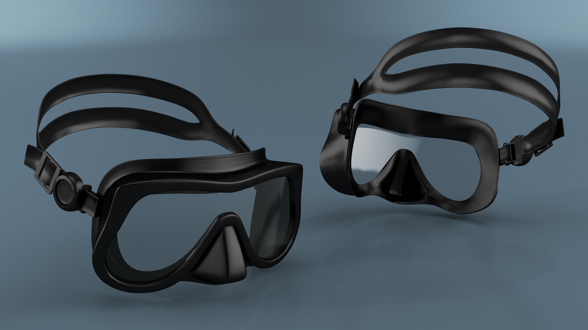 Professional Diving Mask 3D model