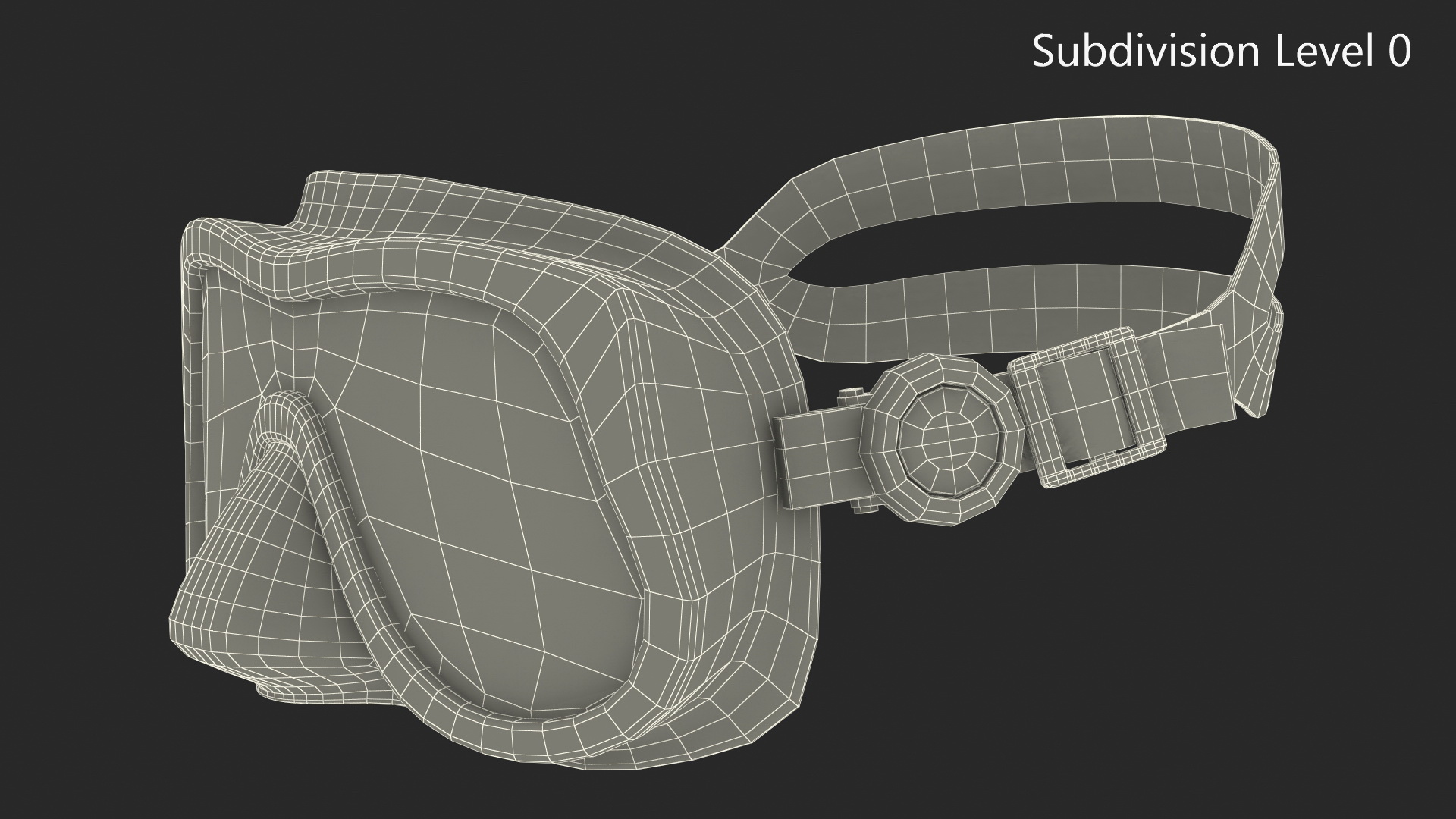 Professional Diving Mask 3D model