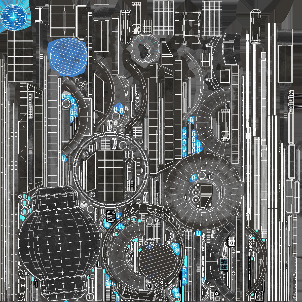 3D Sci Fi Teleport Machine model