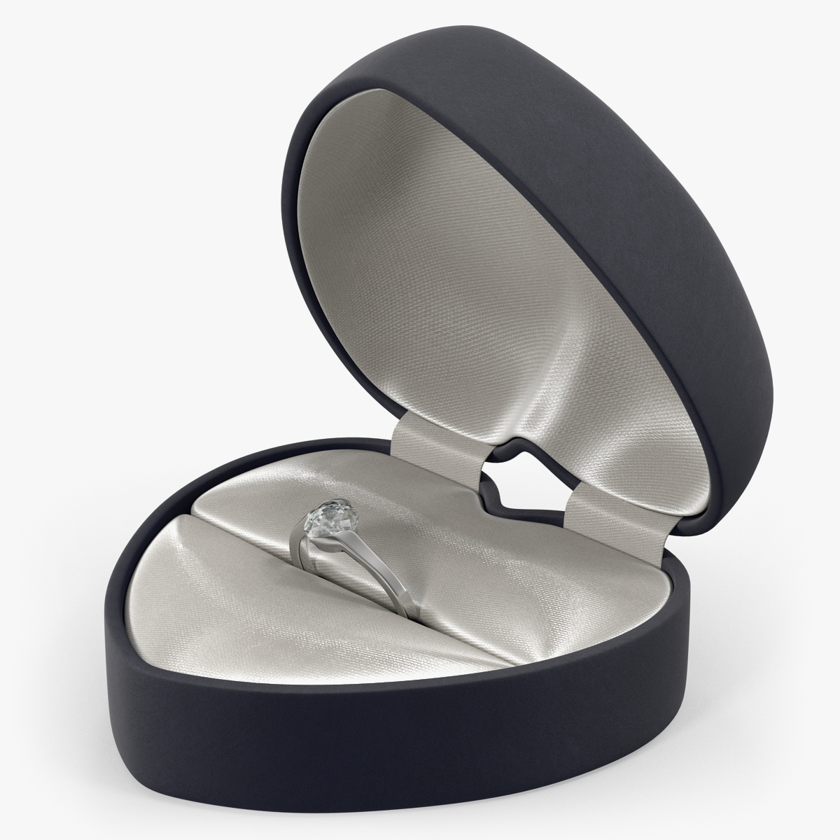 Velvet Gift Box with Diamond Ring, view 3