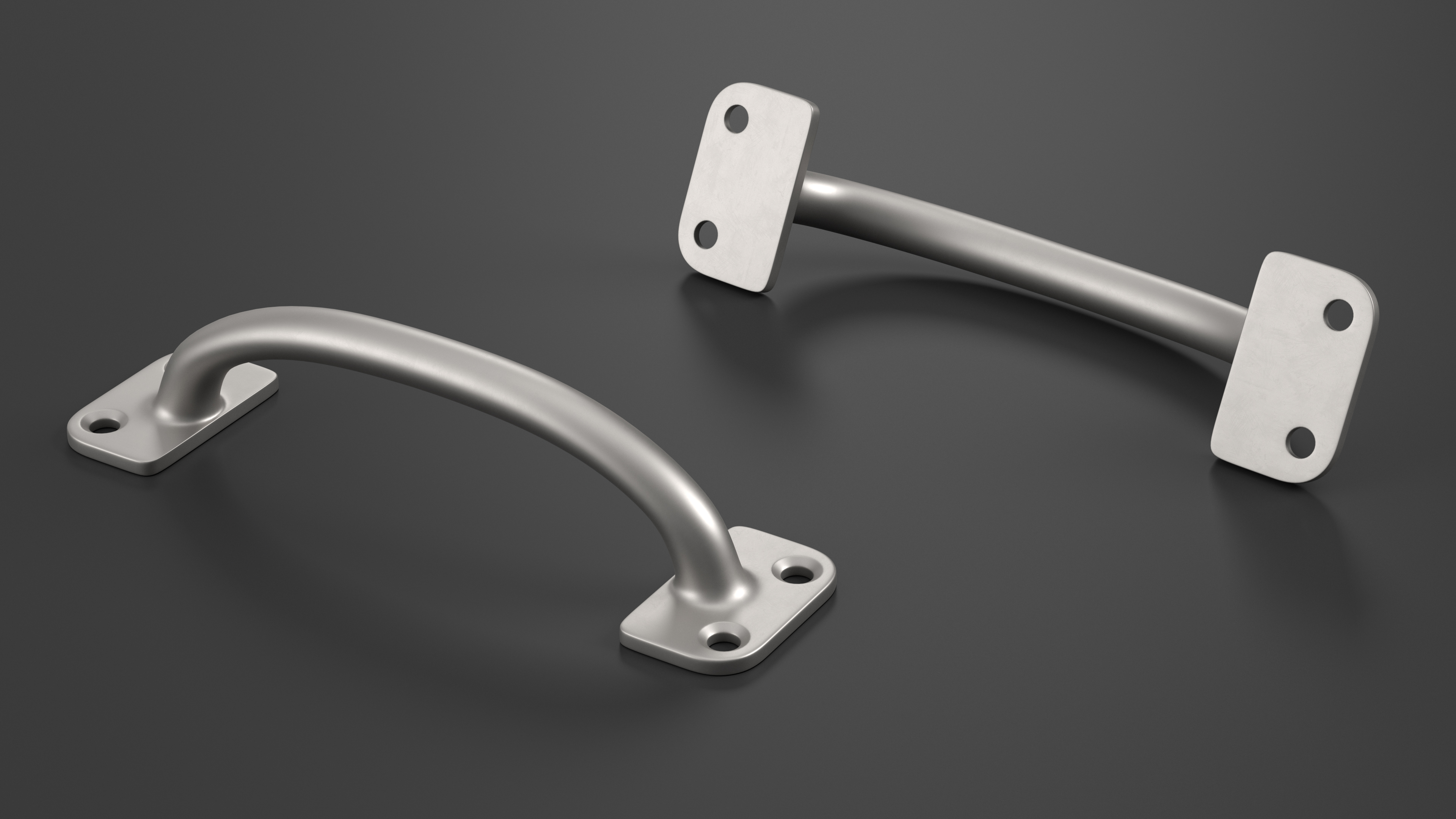 3D Kitchen Cabinet Handle Traditional Silver