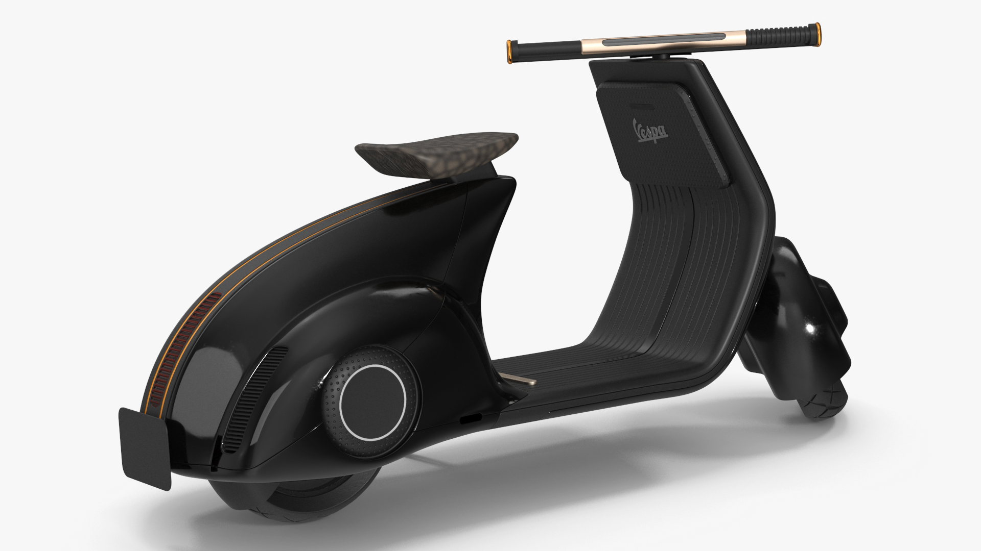 3D model Futuristic Electric Scooter Black Rigged