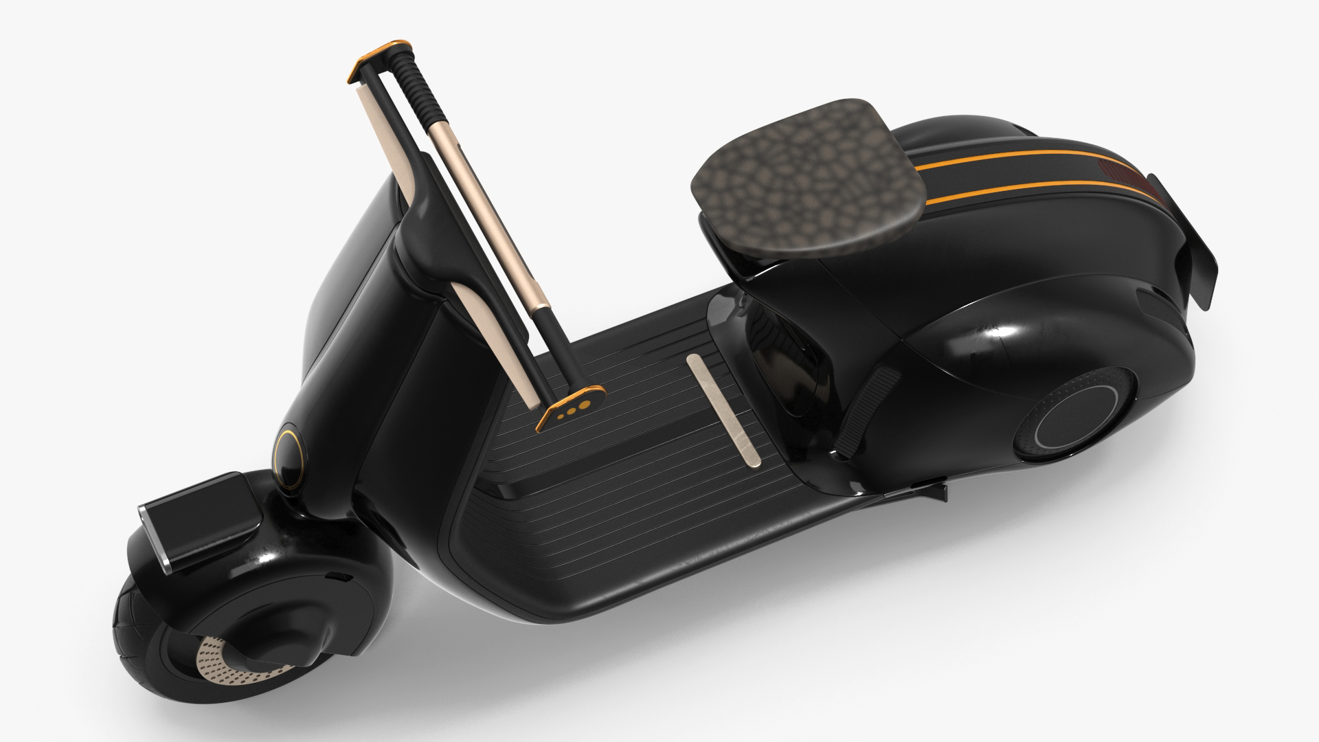 3D model Futuristic Electric Scooter Black Rigged