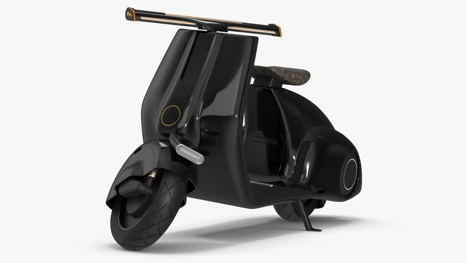 3D model Futuristic Electric Scooter Black Rigged