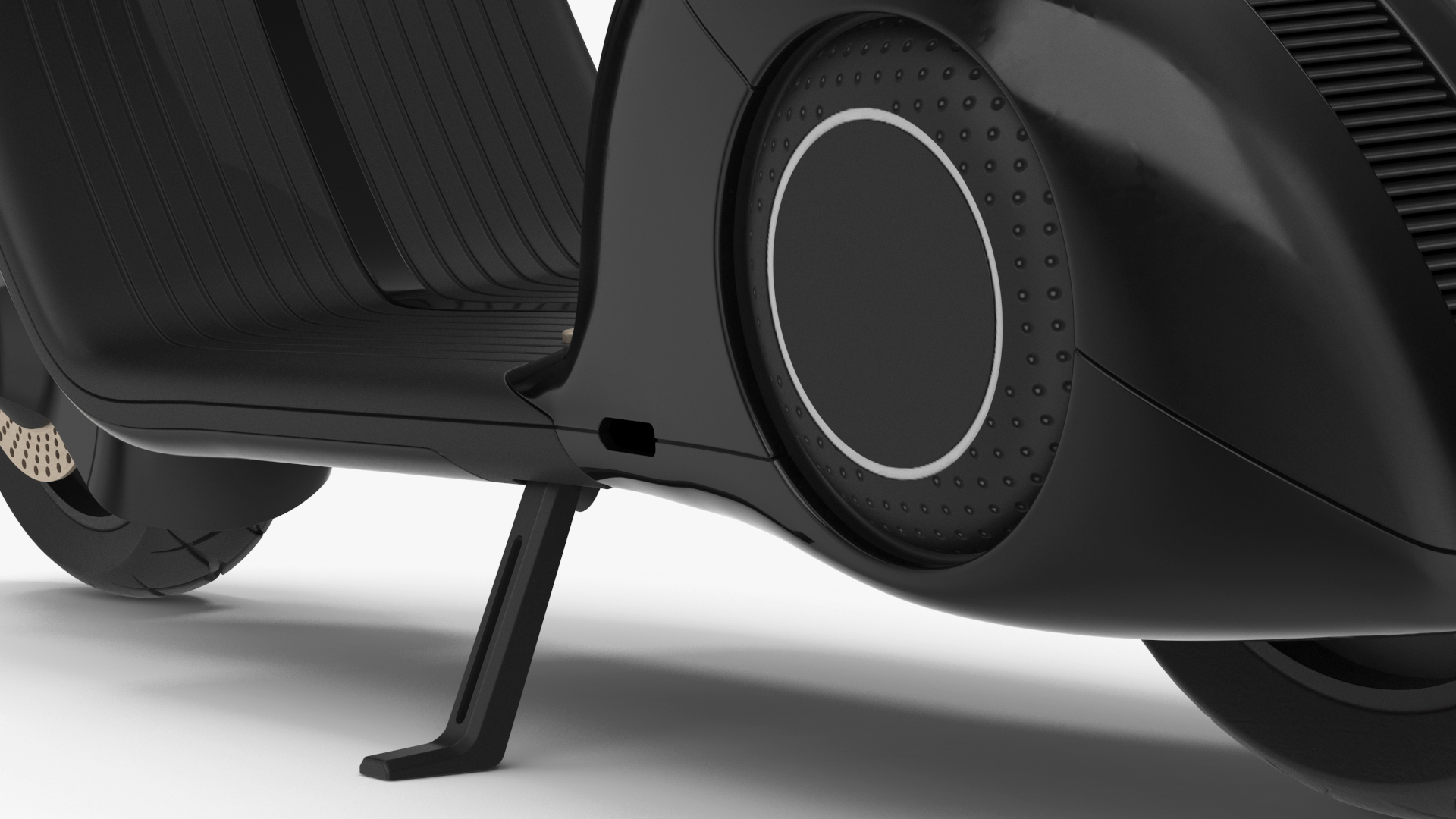3D model Futuristic Electric Scooter Black Rigged
