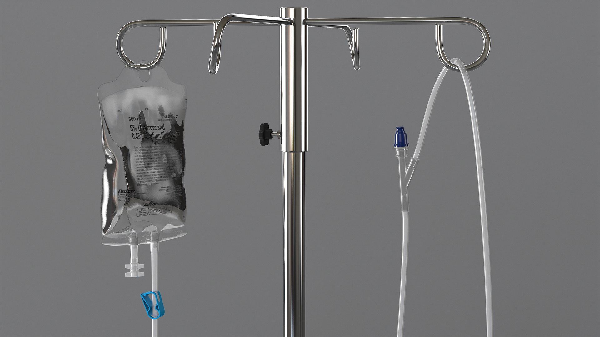 3D model IV Fluid Solution Bag Dropper Stand