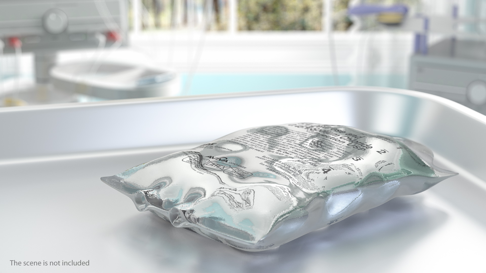 3D model IV Fluid Solution Bag Dropper Stand