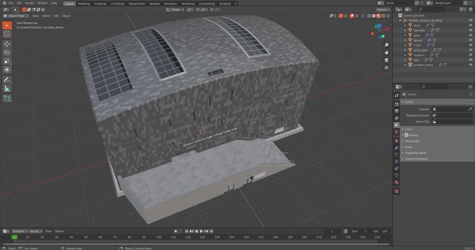 3D MUMOK Museum Building
