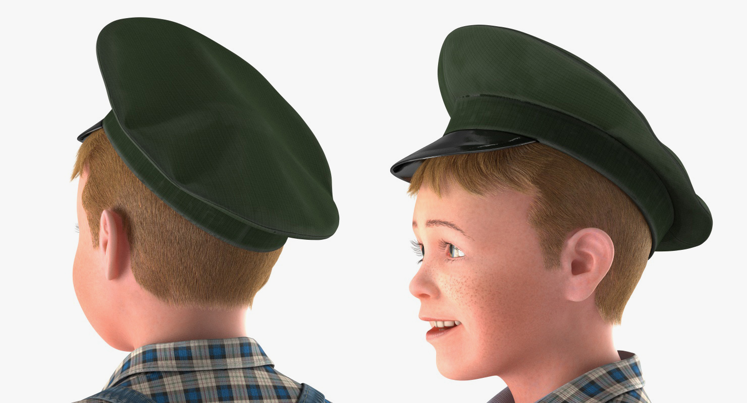 3D model Realistic Vintage Boy Standing Pose