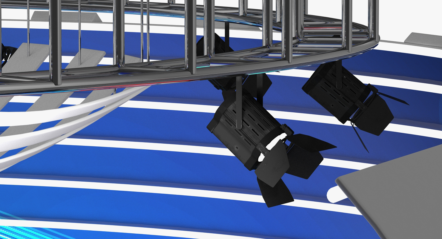 News Presenter in TV Studio Rigged 3D model
