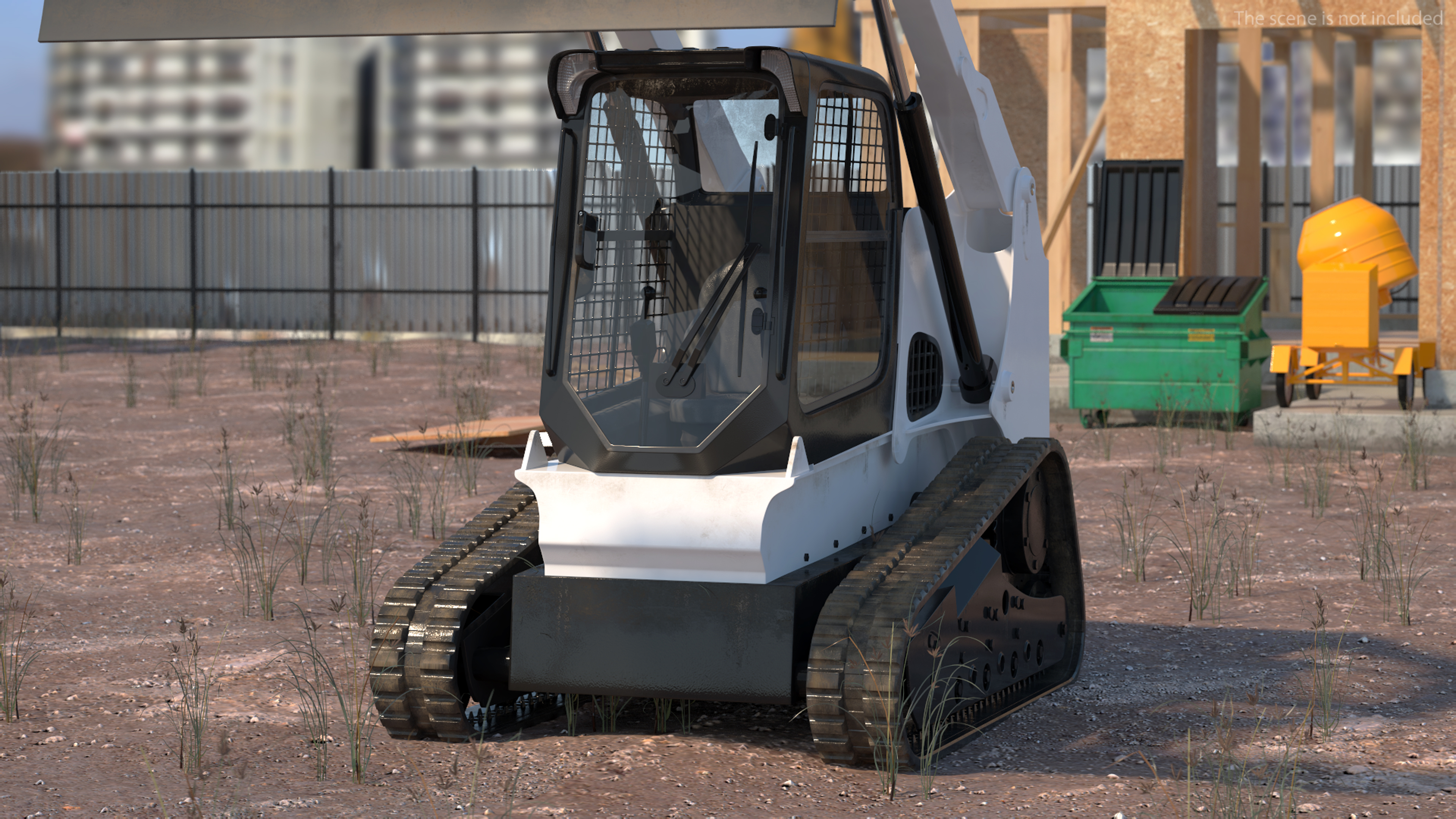 3D Compact Track Loader Rigged for Cinema 4D