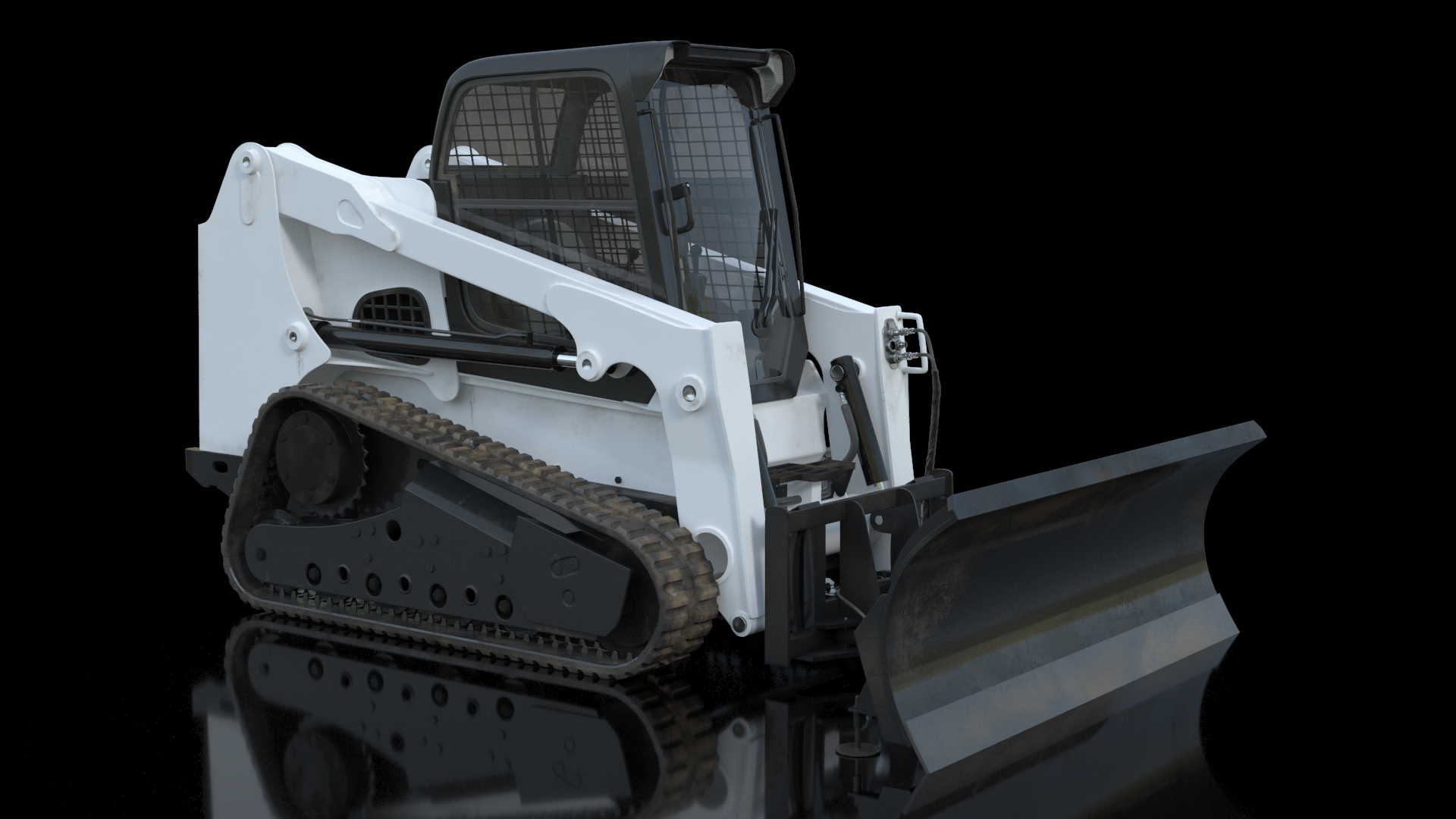 3D Compact Track Loader Rigged for Cinema 4D