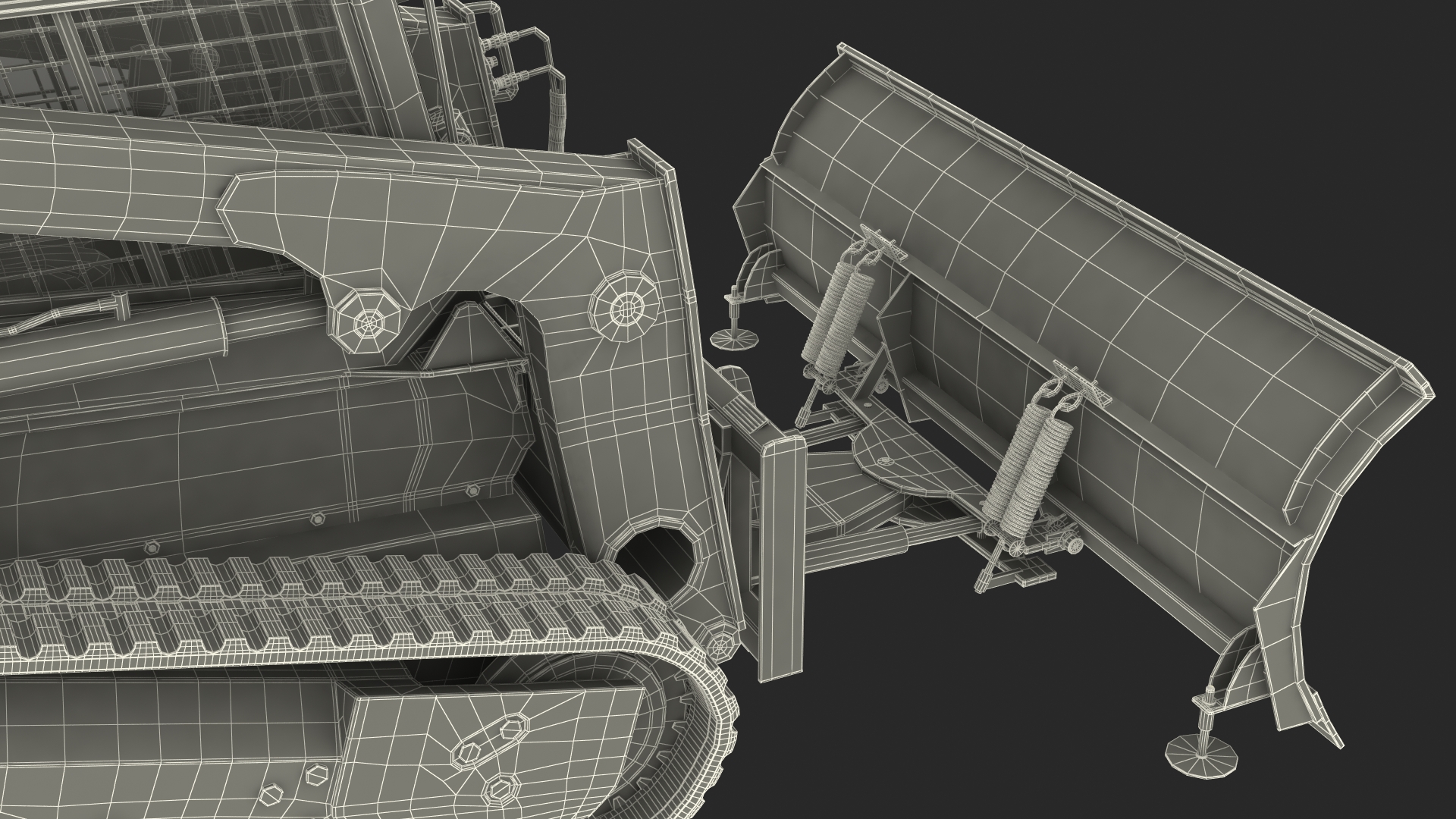 3D Compact Track Loader Rigged for Cinema 4D