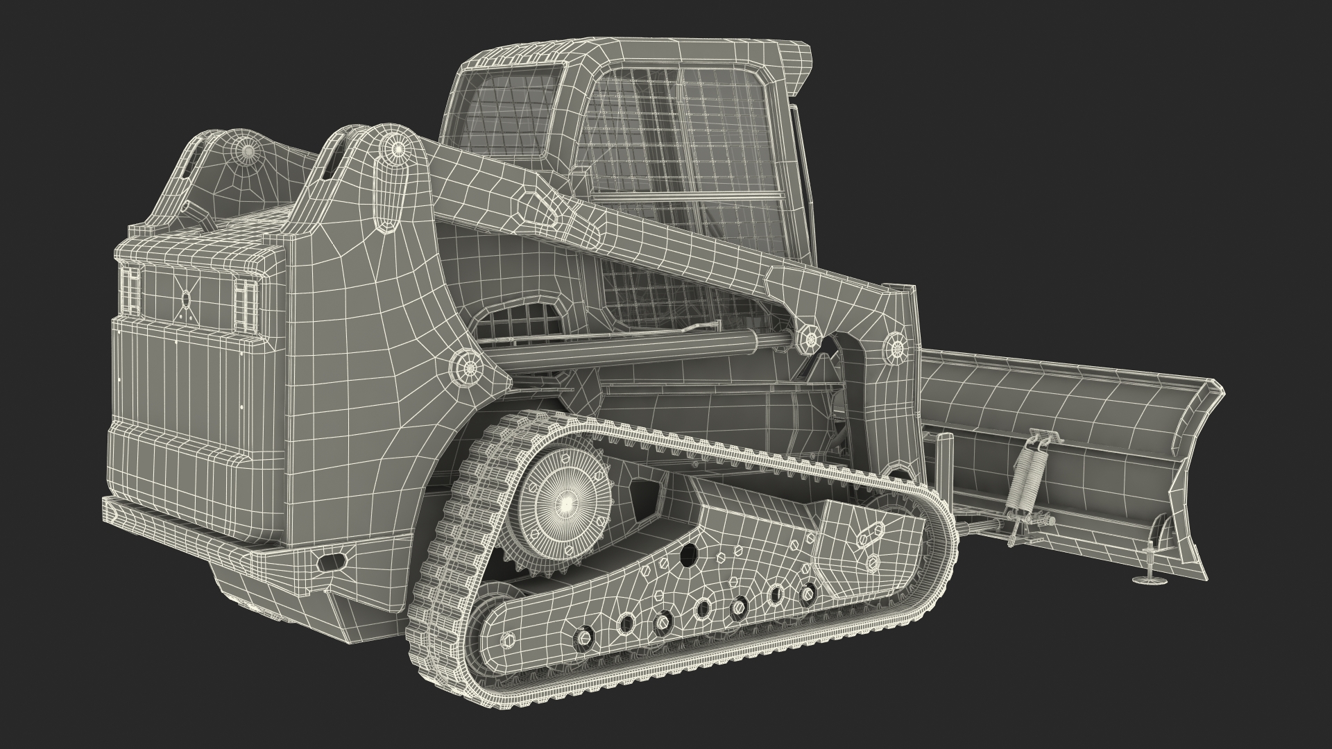 3D Compact Track Loader Rigged for Cinema 4D
