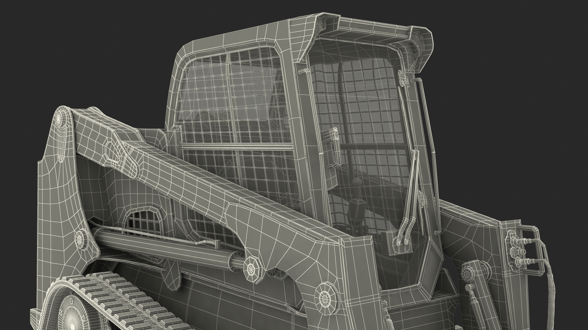 3D Compact Track Loader Rigged for Cinema 4D