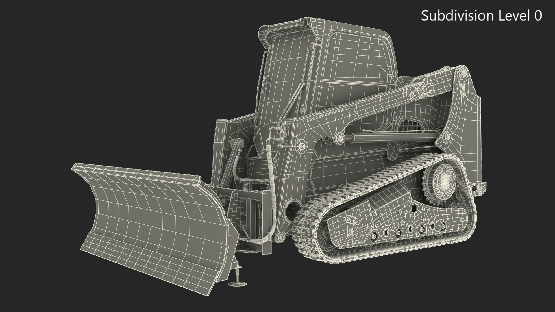 3D Compact Track Loader Rigged for Cinema 4D