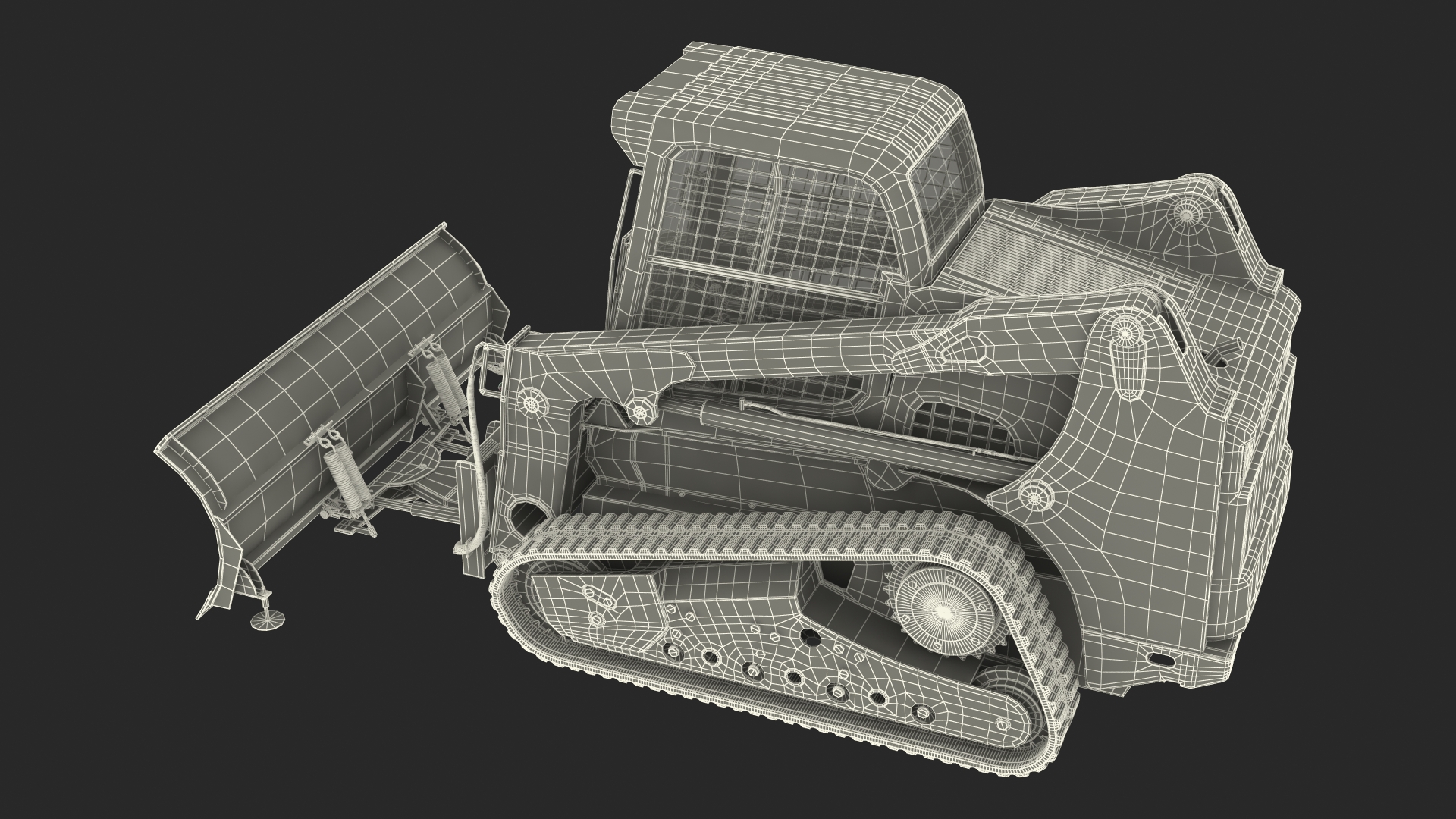 3D Compact Track Loader Rigged for Cinema 4D