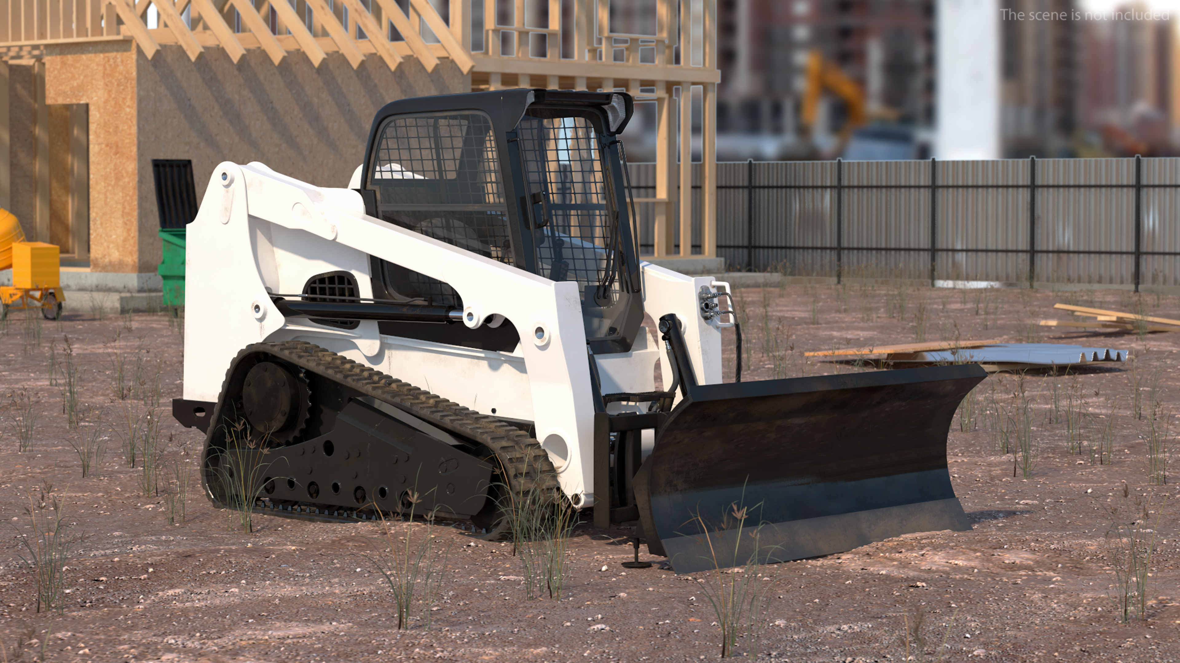 3D Compact Track Loader Rigged for Cinema 4D