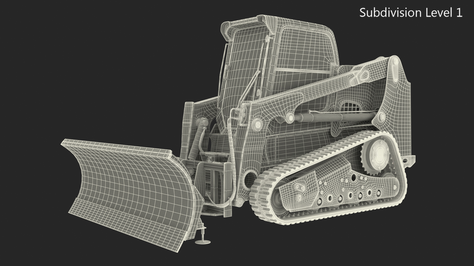 3D Compact Track Loader Rigged for Cinema 4D