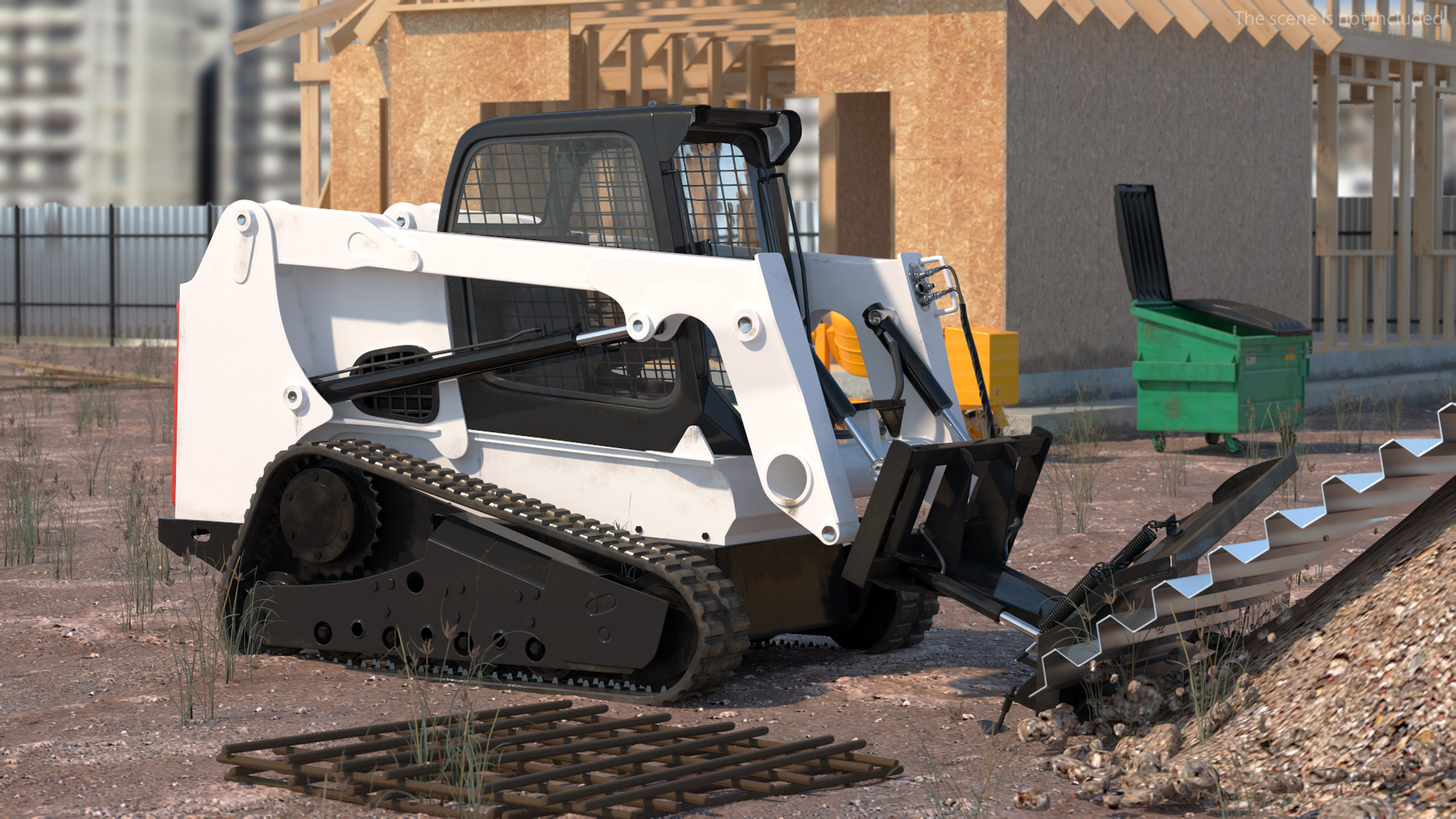 3D Compact Track Loader Rigged for Cinema 4D