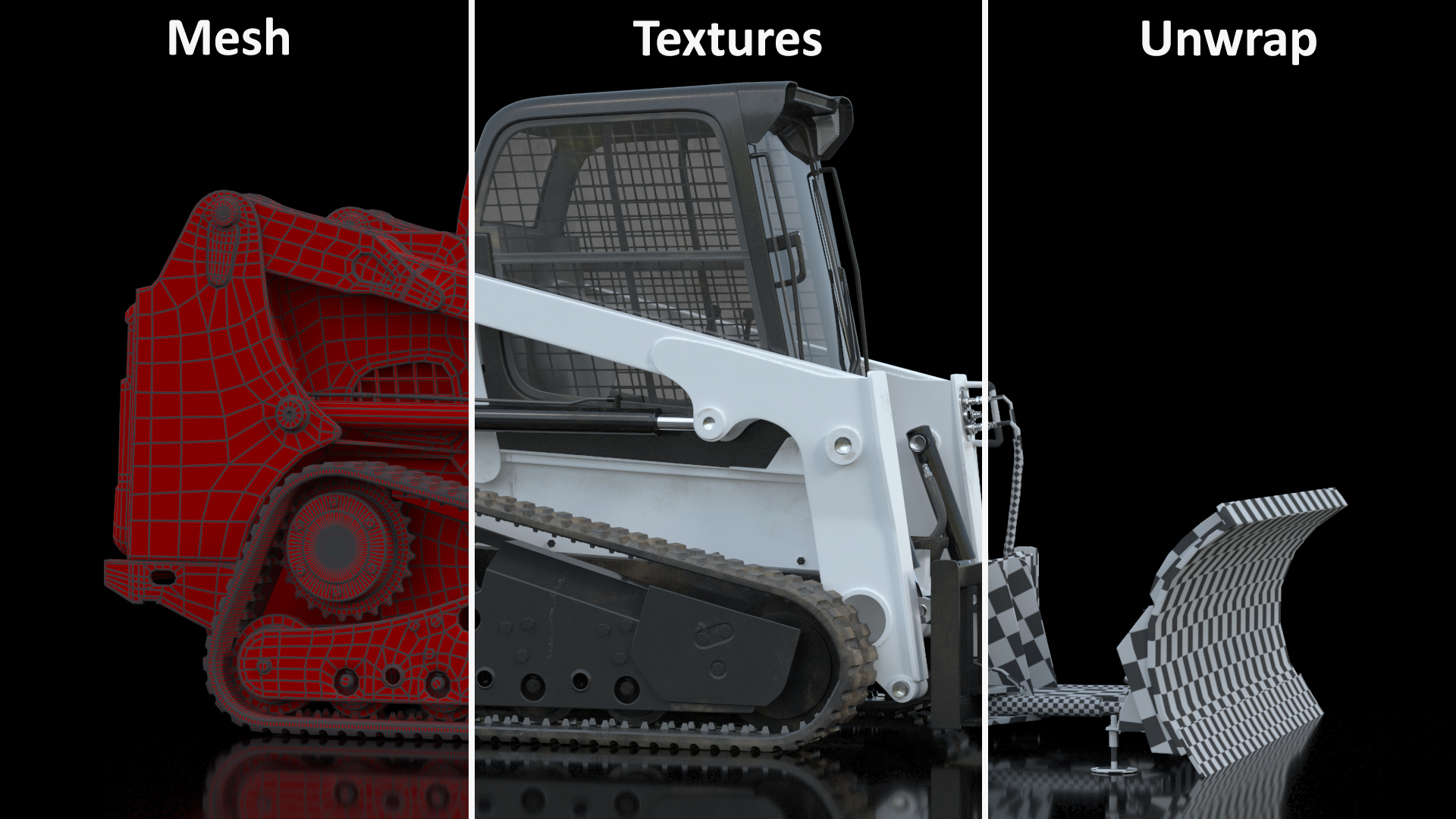 3D Compact Track Loader Rigged for Cinema 4D