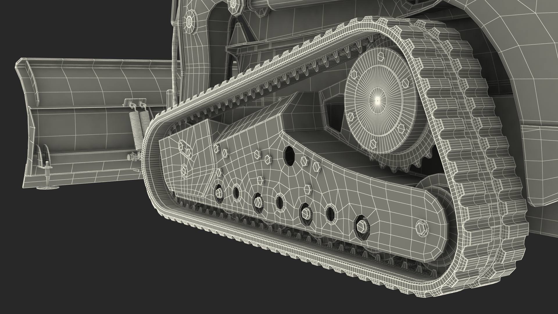 3D Compact Track Loader Rigged for Cinema 4D