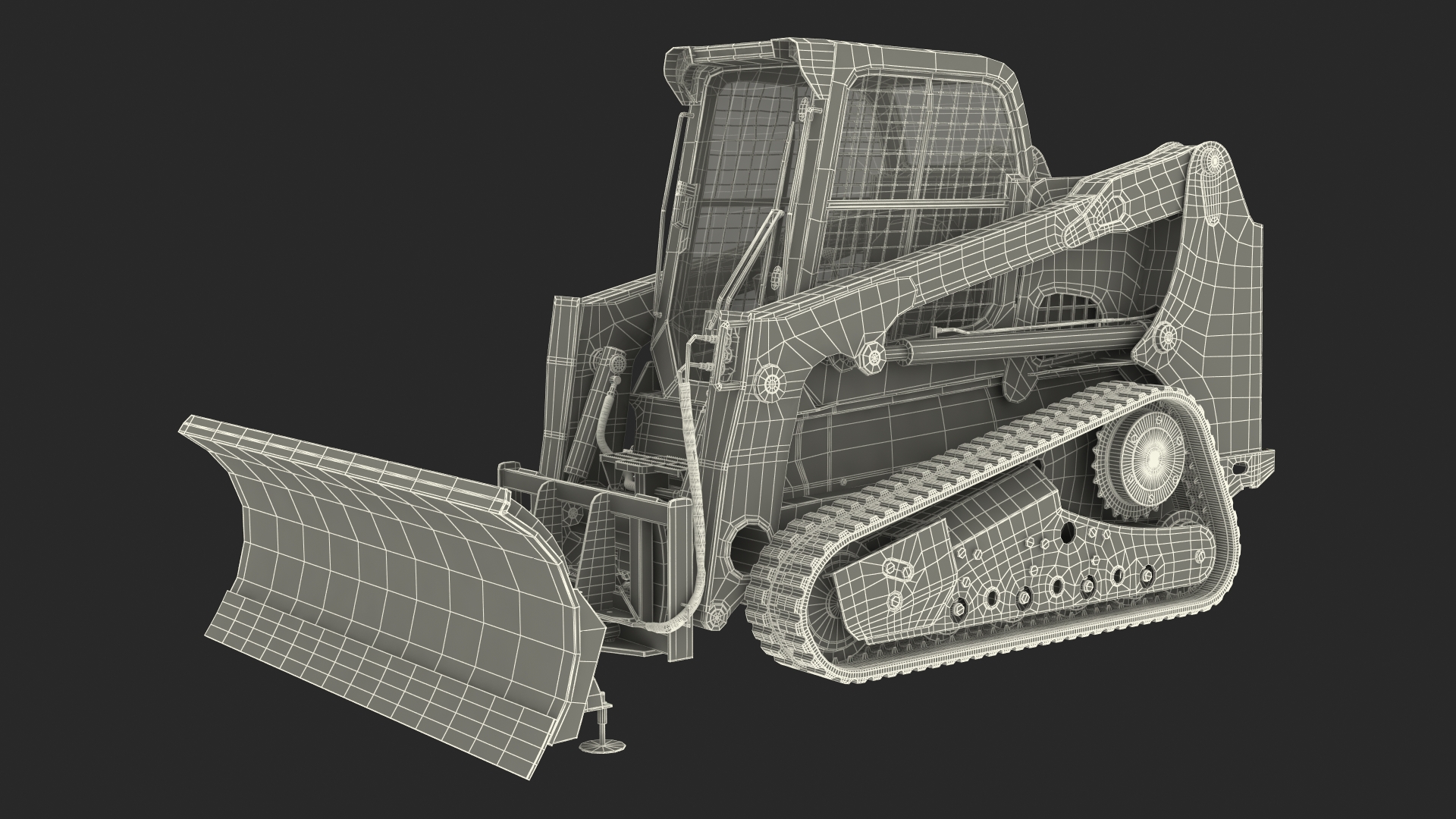 3D Compact Track Loader Rigged for Cinema 4D