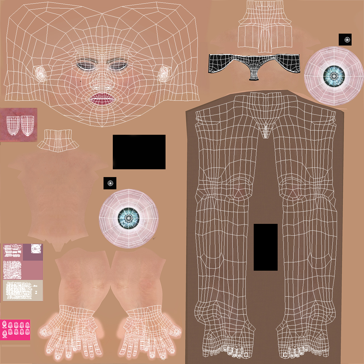 Stewardess in Maroon Uniform Standing Pose 3D
