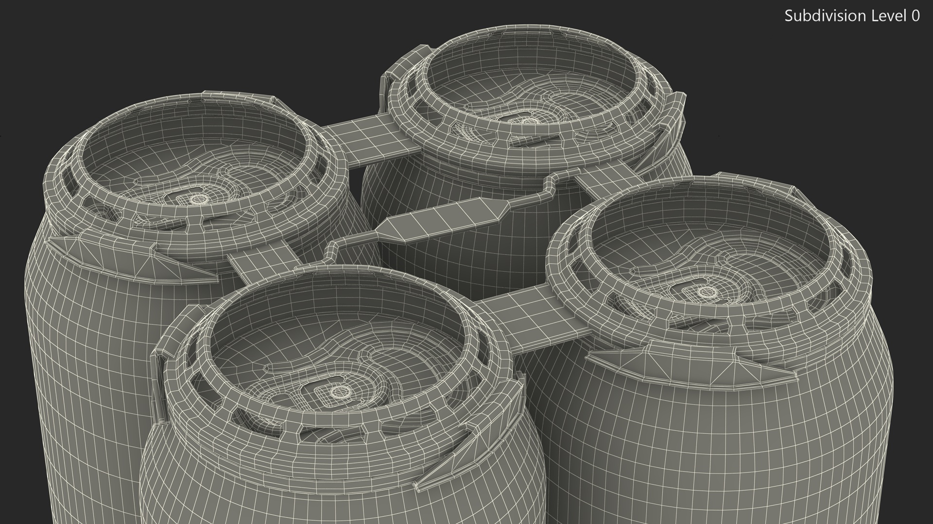 3D Plastic Rings Holder for 4 Beer Cans