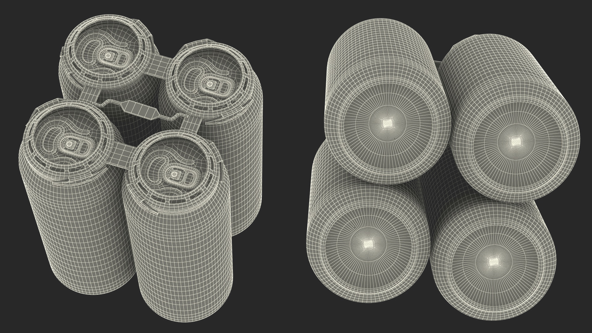 3D Plastic Rings Holder for 4 Beer Cans