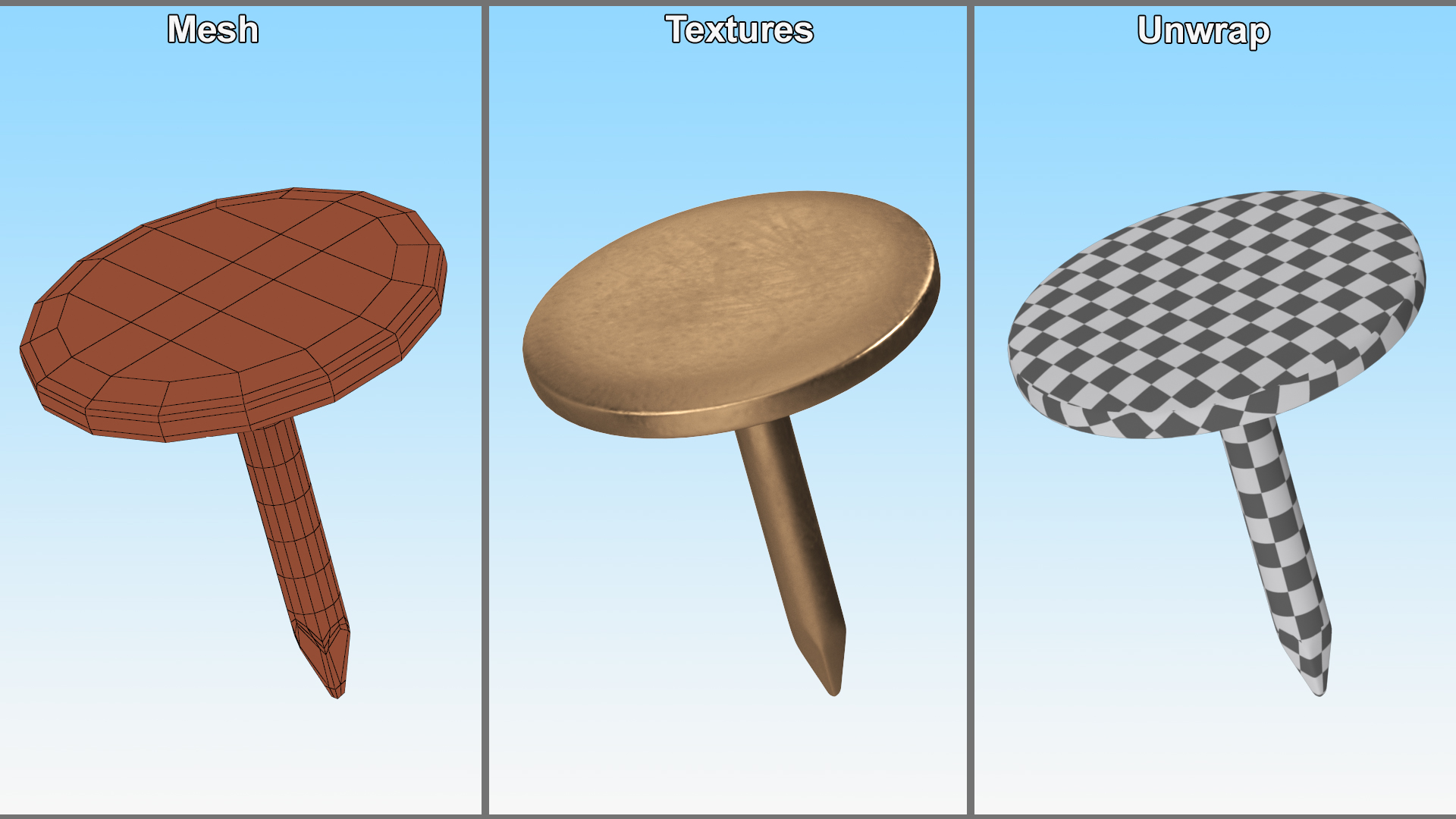 3D model Furniture Nails