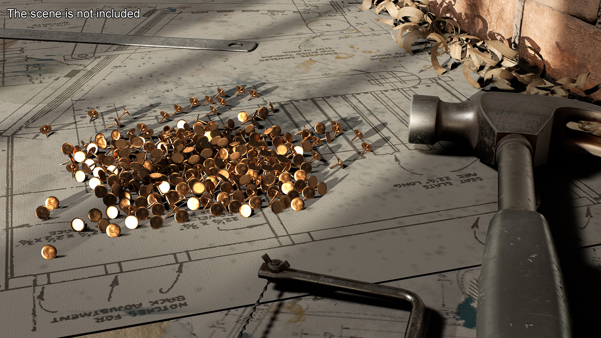 3D model Furniture Nails