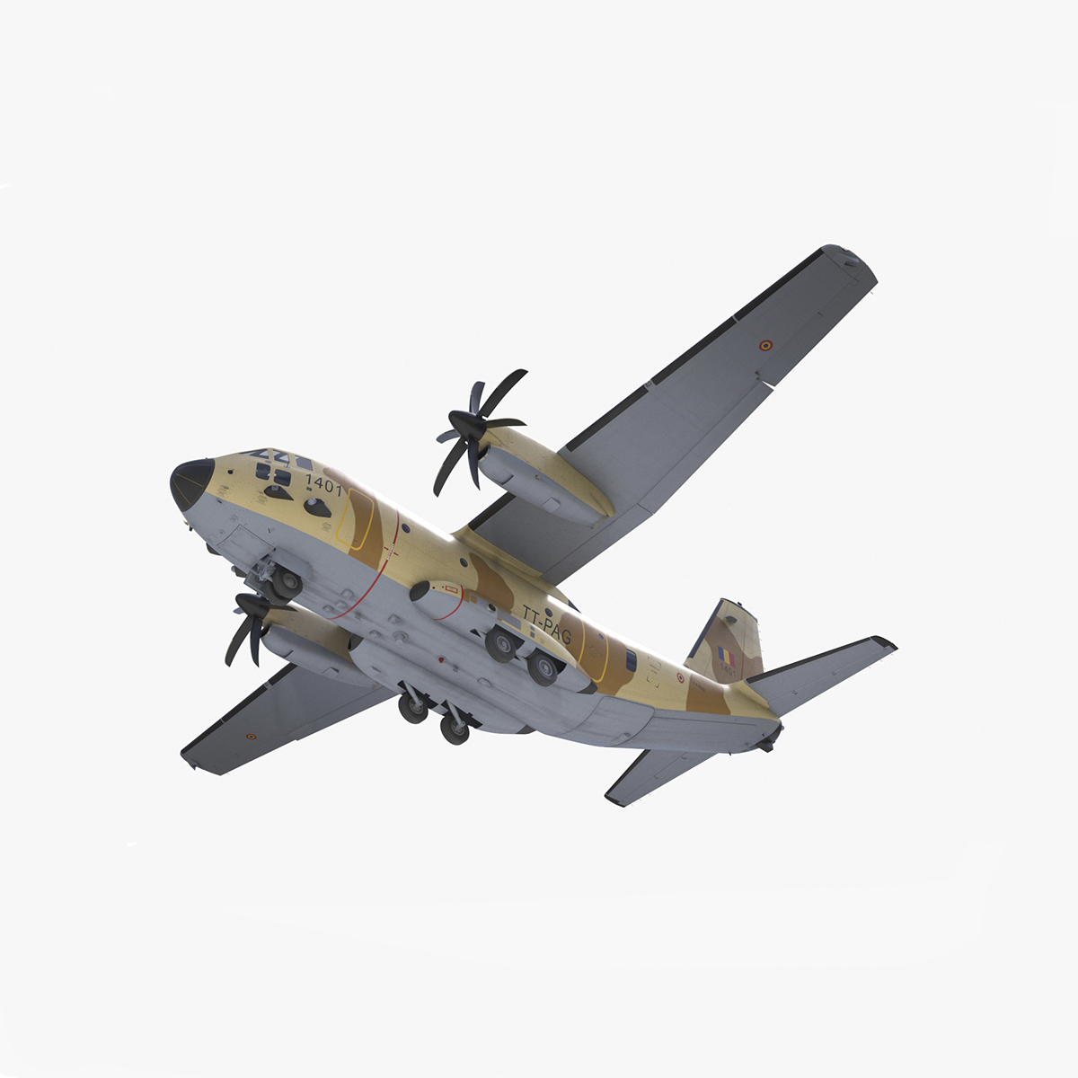 Alenia C-27J Spartan Morocco Rigged for Maya 3D model