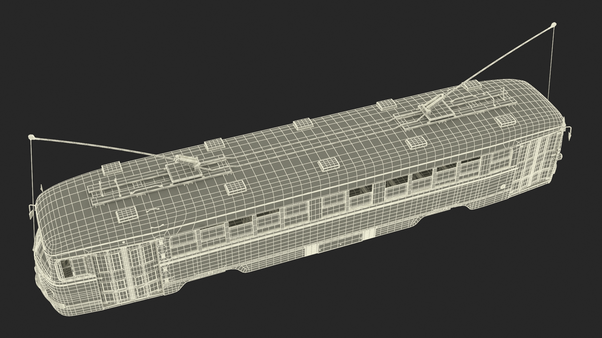 3D model Retro Tram