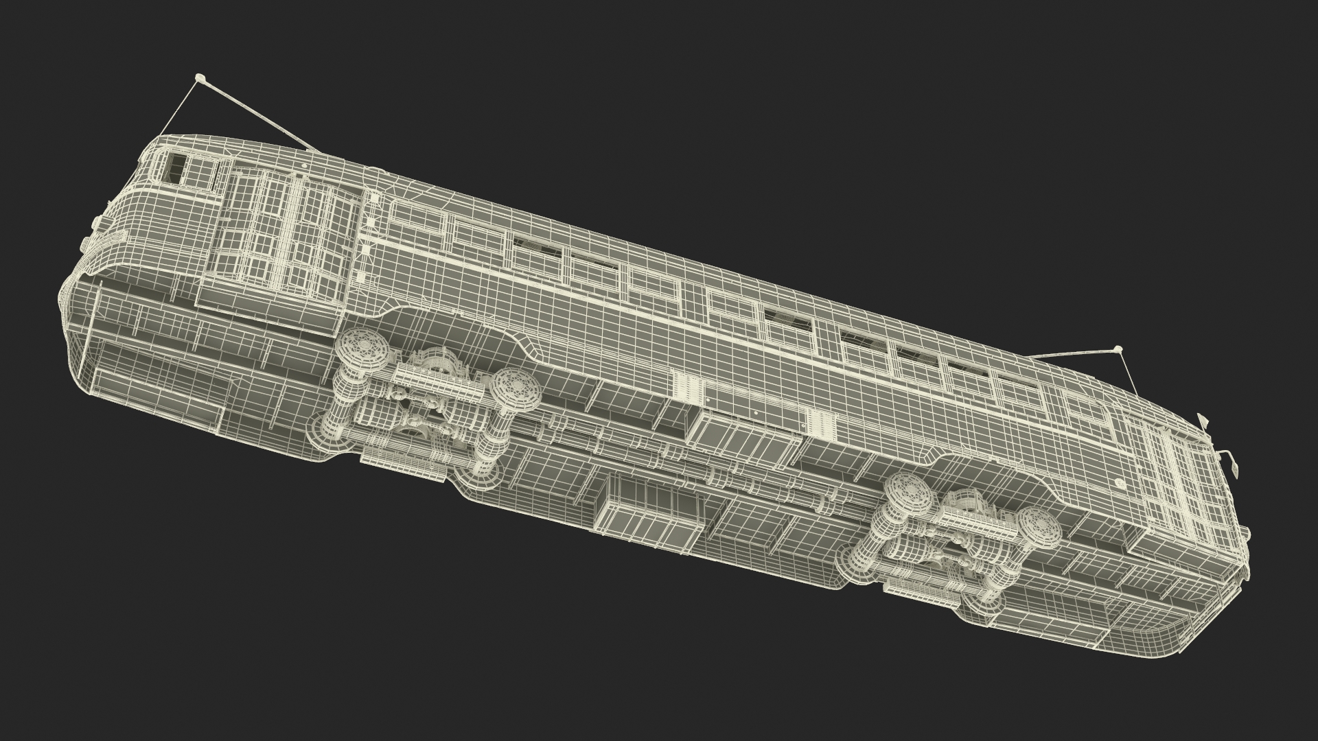 3D model Retro Tram